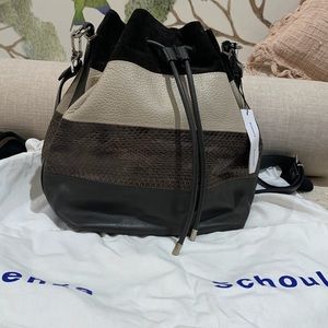 New PROENZA SCHOULER Python & Suede Medium Bucket